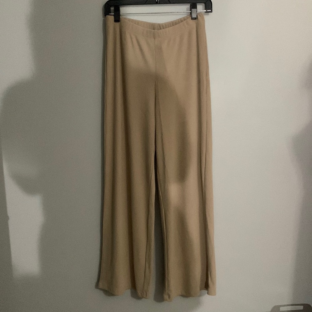 Beige Pull On Pants